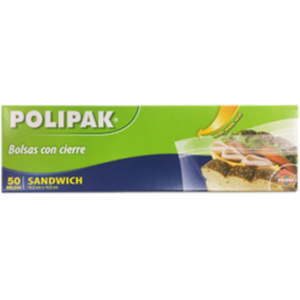 Polipak Bolsa Plastica Sandwich 50 Unidades