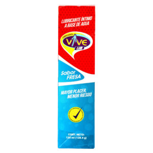 Vive Lubricante a Base de Agua Sabor Fresa 120ml